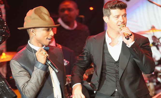 Robin Thicke and Pharrell Among Thousands of Artists Under Fire for 'Similar Sounding' Songs